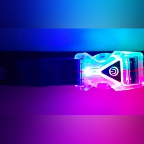 LED Dog Collar Night Safety Light Up Sunset Love Xtra Batteries Included Med NWT - Picture 13 of 16